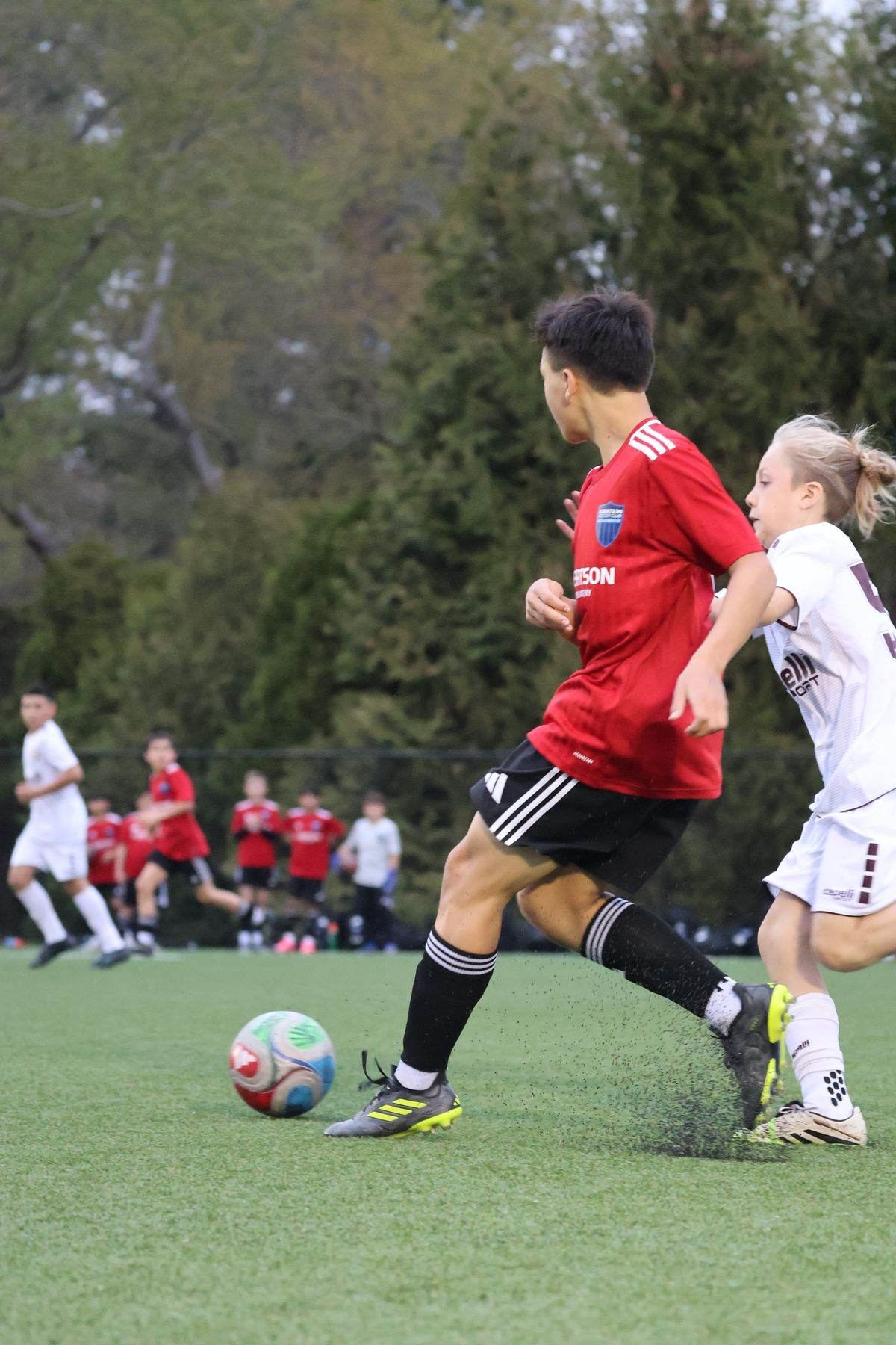 Albertson player on the ball